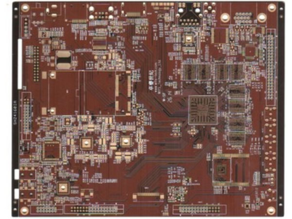 Eight layer sinking gold impedance board
